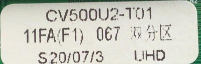 T-CON PARA TV TCL / NUMERO DE PARTE DCBDM-X296A_01 / CV500U2-T01 / P2018298L599 / E470791 / PANEL LVU500NDEL / MODELO 50S423 - Imagen 2